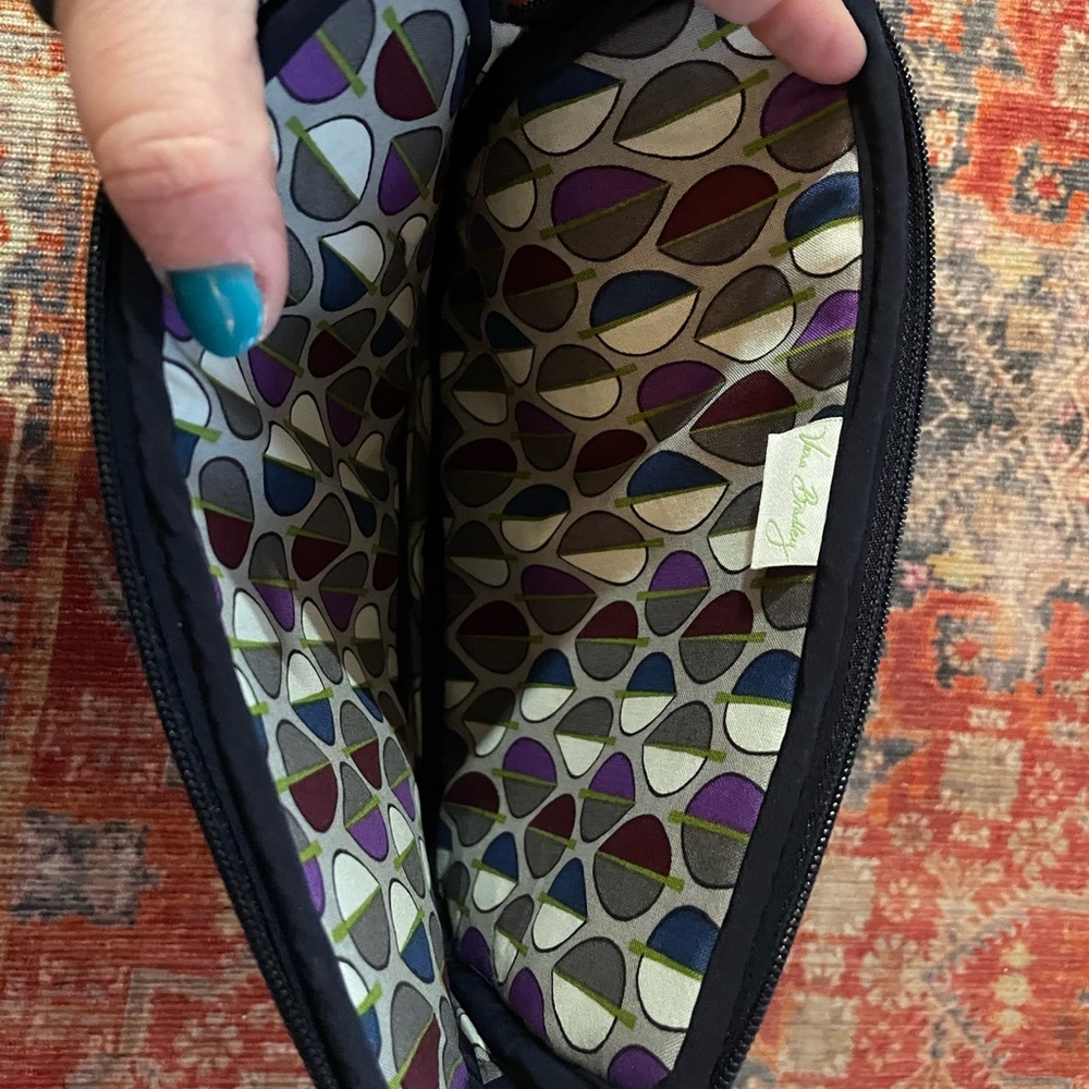 Vera Bradley Quilted Midnight Blue Pouch For Electronics View 3
